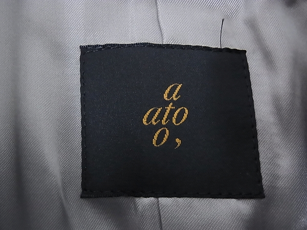 実際に弊社で買取させて頂いたato/アトウ ピンチェック柄ジップジャケット グレー/48の画像 2枚目