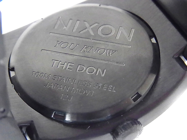 実際に弊社で買取させて頂いたNIXON/ニクソン DON オールブラック/オレンジ アナログ腕時計の画像 6枚目