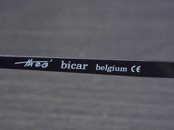 実際に弊社で買取させて頂いたtheo/テオ bicar belgium 度入り眼鏡/メガネフレーム 紫系の画像 4枚目