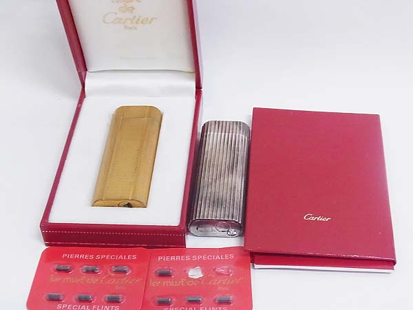 実際に弊社で買取させて頂いたCartier/カルティエ ガスライター ゴールド&シルバー/セットの画像 6枚目