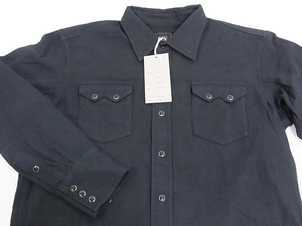 実際に弊社で買取させて頂いたRATS 16SS DOUBLE GAUZE WESTERN SHIRT/ウエスタンシャツ 黒/Lの画像 2枚目