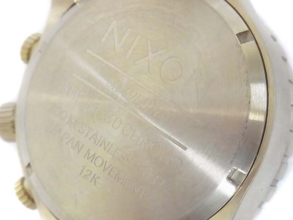 実際に弊社で買取させて頂いたNIXON/ニクソン 51-30 クロノグラフ腕時計 ゴールド/A0831219の画像 3枚目