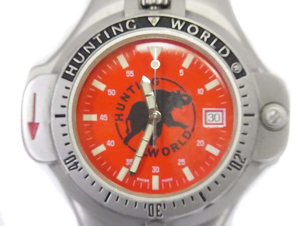 実際に弊社で買取させて頂いたHUNTING WORLD/ハンティングワールド コンパスウォッチ 赤の画像 1枚目