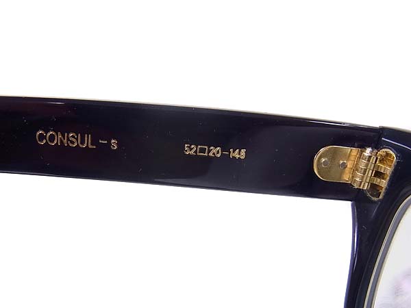 実際に弊社で買取させて頂いたOLIVER GOLDSMITH CONSUL-s めがねフレーム 黒縁メガネの画像 2枚目