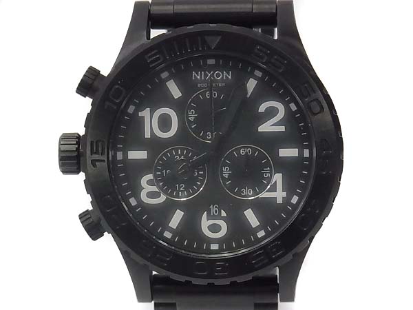 実際に弊社で買取させて頂いたNIXON/ニクソン 42-20 クロノグラフ オールブラック A037001の画像 3枚目