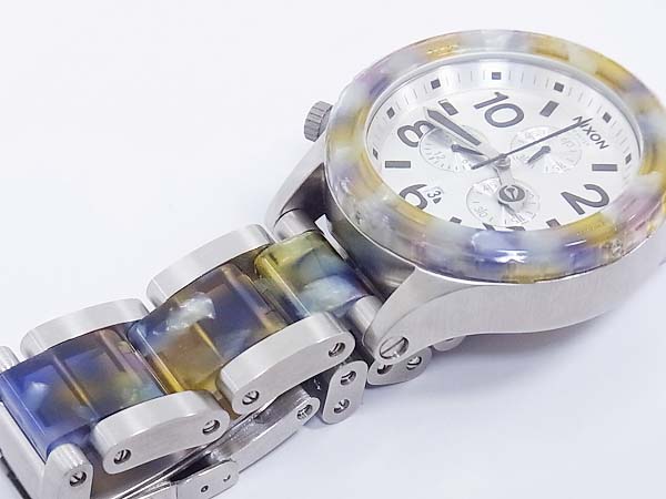 実際に弊社で買取させて頂いたNIXON/ニクソン 42-20 CHRONO WATERCOLOR ACETATE A037-1116の画像 7枚目