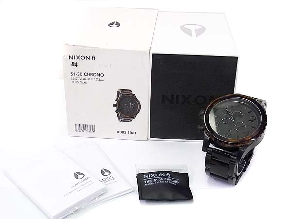 実際に弊社で買取させて頂いたNIXON/ニクソン 51-30 CHRONO クロノグラフ デミ柄 A083-1061の画像 6枚目