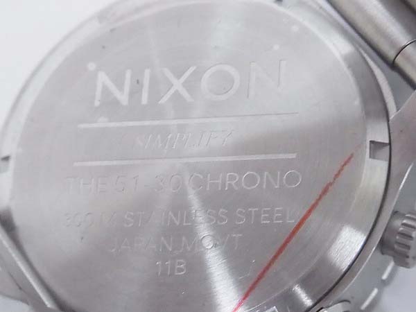 実際に弊社で買取させて頂いたNIXON/ニクソン THE51-30CHRONOクロノ腕時計 シルバー/A083000の画像 5枚目