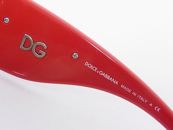 実際に弊社で買取させて頂いたD&G/ドルチェ&ガッバーナ サングラス DG2061 418/88 レッドの画像 6枚目