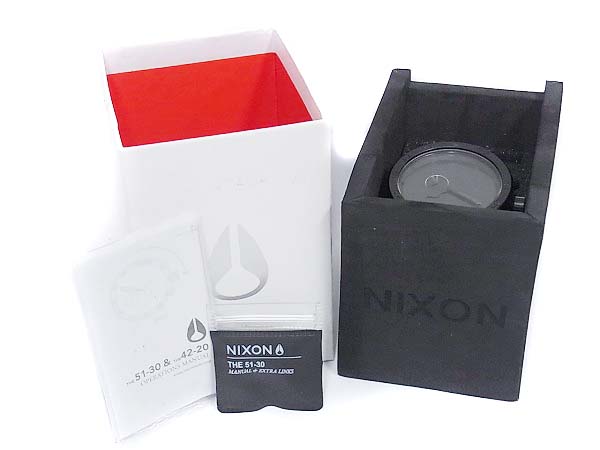 実際に弊社で買取させて頂いたNIXON/ニクソン THE51-30 オールブラック 腕時計/A057001の画像 7枚目