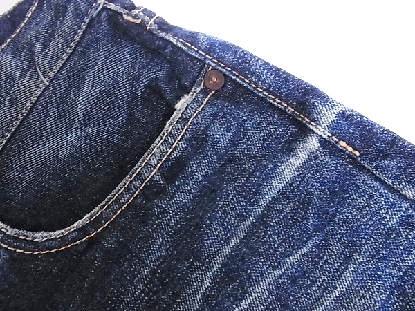 実際に弊社で買取させて頂いたDENIME/ドゥニーム 日本製 USED加工/ストレートデニムパンツ の画像 5枚目
