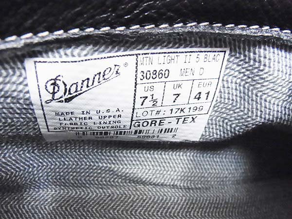 実際に弊社で買取させて頂いたDANNER マウンテンライトII トレッキングシューズ/30860/7.5の画像 5枚目