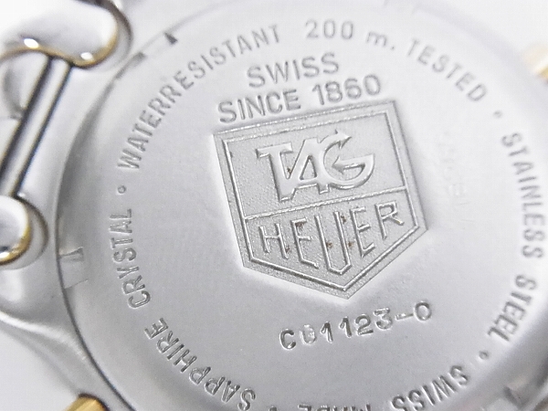 実際に弊社で買取させて頂いたTAG HEUER/タグホイヤー セナモデル クロノグラフ CG1123-0の画像 6枚目