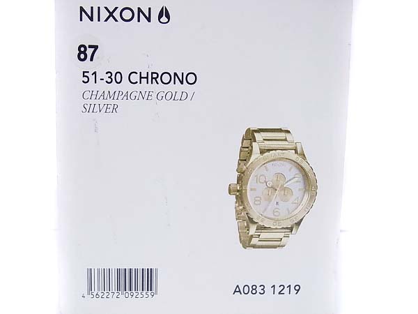 実際に弊社で買取させて頂いたNIXON/ニクソン 51-30 CHRONO 腕時計 ゴールド A083 1219の画像 7枚目