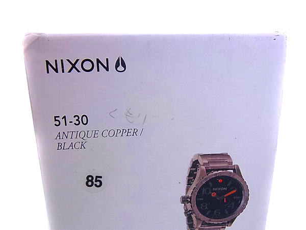 実際に弊社で買取させて頂いたNIXON/ニクソン 51-30 アンティークカッパー ブラック/A057872の画像 9枚目