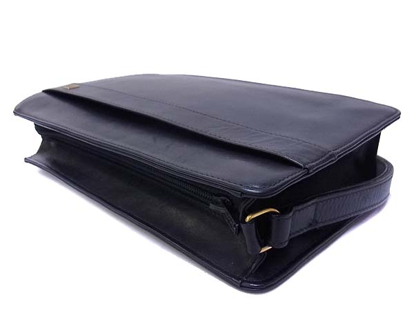 実際に弊社で買取させて頂いたdunhill/ダンヒル レザー セカンドバッグ クラッチバッグ 黒の画像 2枚目