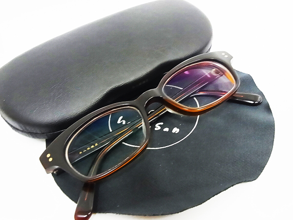 実際に弊社で買取させて頂いた白山眼鏡 オーバル眼鏡 メガネフレーム フルリム ブラウンの画像 4枚目