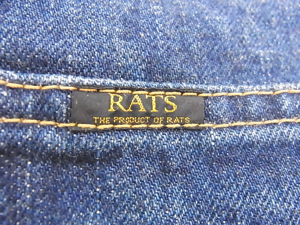 実際に弊社で買取させて頂いたRATS/ラッツ USED加工デニムパンツ インディゴ 15RD-0906-A/Lの画像 5枚目