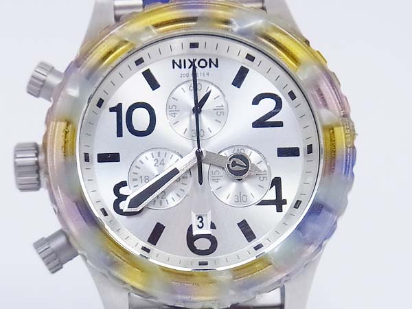 実際に弊社で買取させて頂いたNIXON/ニクソン 42-20 CHRONO WATERCOLOR ACETATE A037-1116の画像 2枚目