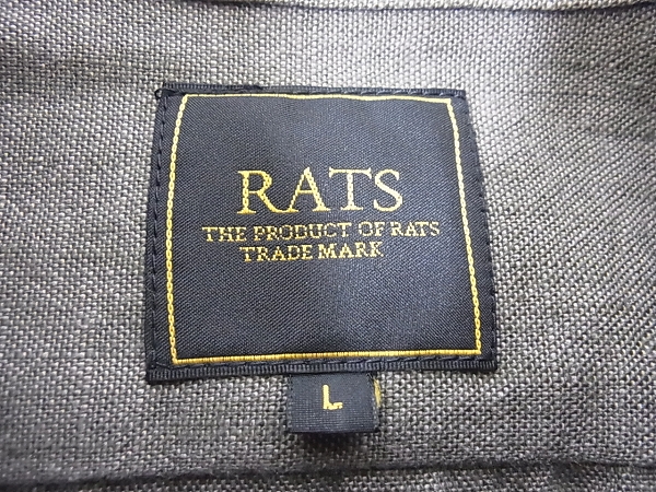 実際に弊社で買取させて頂いたRATS/ラッツ 15SS 長袖/ベローズポケットワークシャツ Lの画像 2枚目