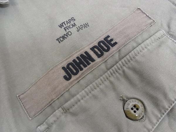 実際に弊社で買取させて頂いたWTAPS/ダブルタップス 11AW JOHN DOE ミリタリージャケット/3の画像 4枚目