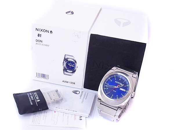 実際に弊社で買取させて頂いたNIXON/ニクソン DON BLUE SUNRAY アナログ腕時計 A3581258の画像 6枚目