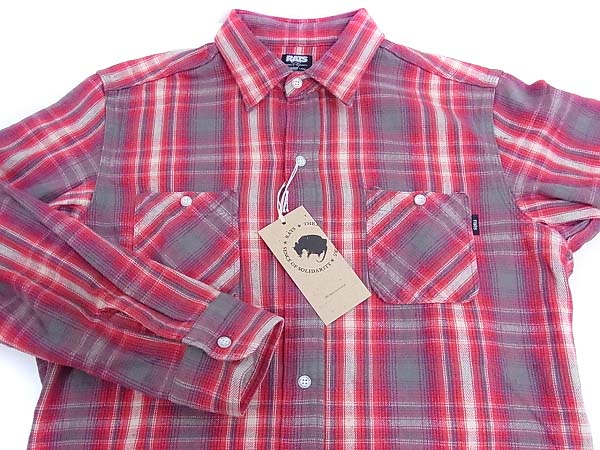 実際に弊社で買取させて頂いたRATS/ラッツ 15AW COTTON CHECK FLANNEL SHIRT/チェックシャツLの画像 2枚目