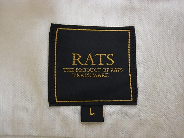 実際に弊社で買取させて頂いたRATS/ラッツ 15SS コットン混 スタンダード/長袖シャツ Lの画像 2枚目