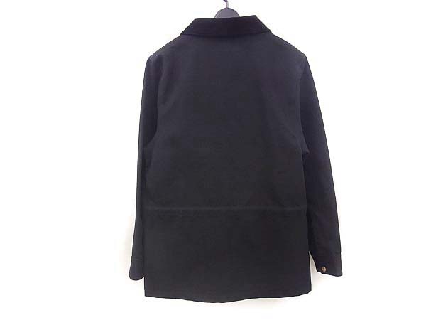 実際に弊社で買取させて頂いたコアファイター 襟コーデュロイハンティングジャケット 黒/Sの画像 1枚目