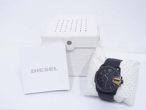 実際に弊社で買取させて頂いたDIESEL/ディーゼル アナログ レザーベルト 腕時計/DZ-1347の画像 7枚目