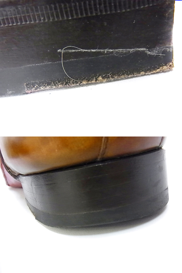 実際に弊社で買取させて頂いたMAGNANNI/マグナーニ タッセルローファー レザー 茶/42の画像 9枚目