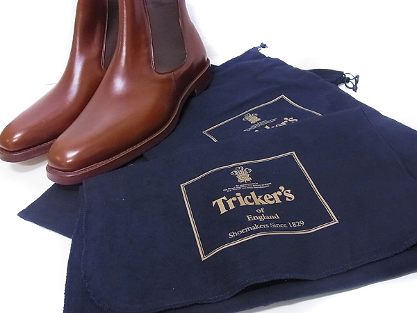 実際に弊社で買取させて頂いたTricker's/トリッカーズ サイドゴアレザーブーツ ブラウン/9.5の画像 9枚目