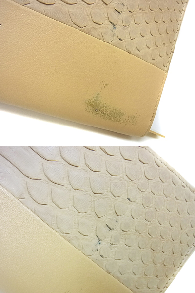 実際に弊社で買取させて頂いたCELINE/セリーヌ レザー/ヘビ柄 ラウンドファスナー 長財布の画像 5枚目