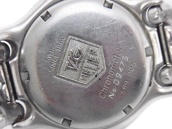 実際に弊社で買取させて頂いたタグホイヤー クロノメーター S89.206 シルバー 自動巻きの画像 4枚目