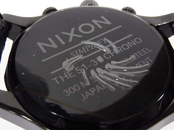 実際に弊社で買取させて頂いたNIXON THE 51-30 CHRONO LEATHER クロノグラフ 腕時計 A124848の画像 5枚目