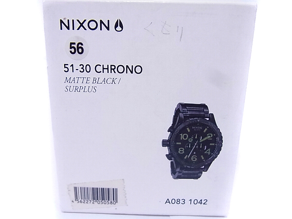 実際に弊社で買取させて頂いたNIXON/ニクソン 51-30 CHRONO MATTE BLACK SURPLUS/A083-1042の画像 9枚目