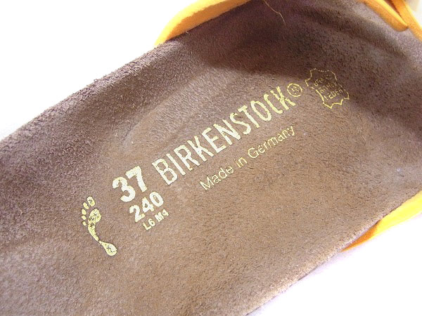実際に弊社で買取させて頂いたBIRKENSTOCK/ビルケンシュトック サンダル イエロー 24.0の画像 5枚目