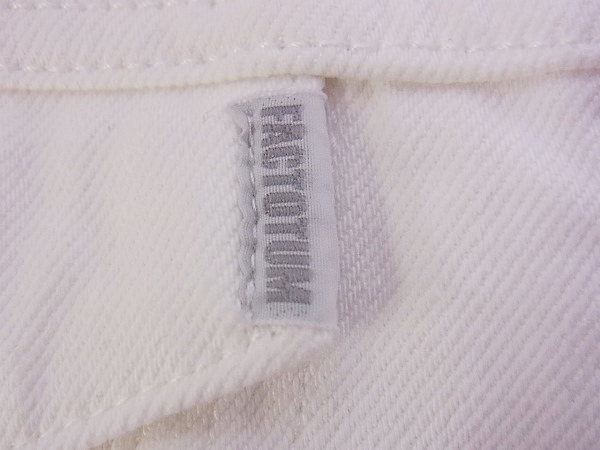 実際に弊社で買取させて頂いたFACTOTUM/ファクトタム 13SS ホワイトデニムGジャン 01021125の画像 3枚目