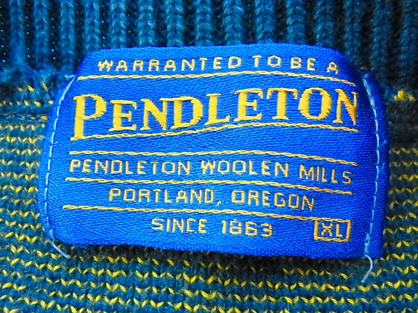 実際に弊社で買取させて頂いたPENDLETON/ペンドルトン コットンニット PMK-300 ブルー/XLの画像 2枚目