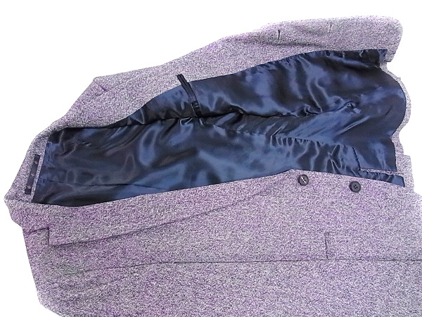 実際に弊社で買取させて頂いたato/アトウ ツイード 2Bテーラードジャケット/ベスト 2点セットの画像 4枚目