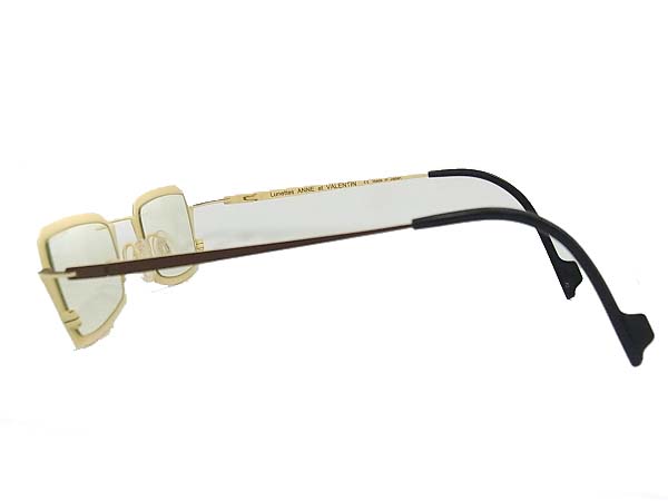 実際に弊社で買取させて頂いたアンバレンタイン VENUS スクエア型メガネフレーム 茶/B112の画像 1枚目