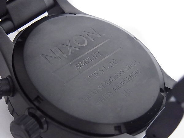 実際に弊社で買取させて頂いたNIXON/ニクソン 51-30 CHRONO MATTE BLACK SURPLUS A057 1042の画像 4枚目