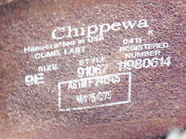CHIPEWA/チペワ ワイン ショートエンジニアブーツ 91067/9Eの買取実績