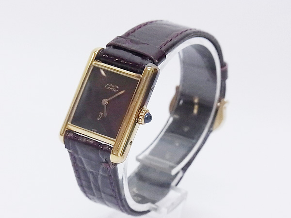 実際に弊社で買取させて頂いたカルティエ マストタンク 手巻き Silver925 ブルーサファイヤの画像 1枚目