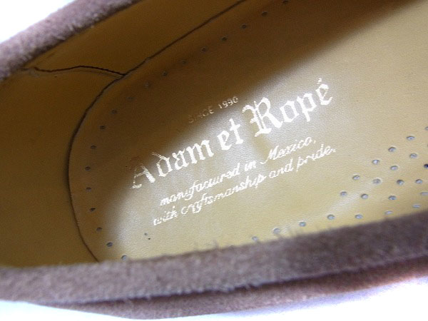 実際に弊社で買取させて頂いたAdam et Rope/アダム エ ロペ スエードスリッポン ベージュ/42の画像 6枚目