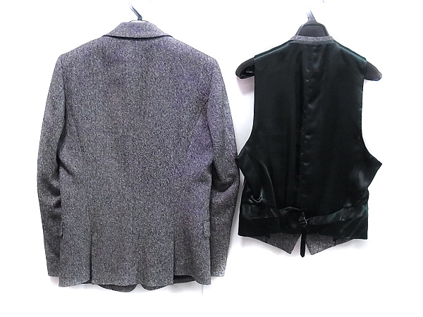 実際に弊社で買取させて頂いたato/アトウ ツイード 2Bテーラードジャケット/ベスト 2点セットの画像 1枚目