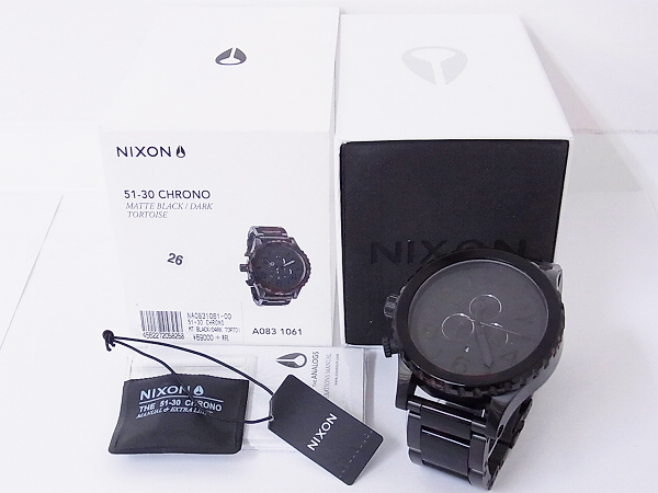 実際に弊社で買取させて頂いたNIXON/ニクソン THE 51-30 デミ柄 クロノ 腕時計/A083-1061の画像 6枚目