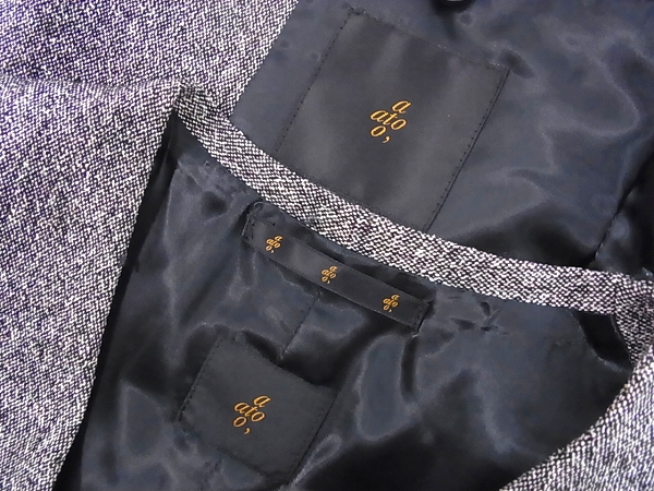 実際に弊社で買取させて頂いたato/アトウ ツイード 2Bテーラードジャケット/ベスト 2点セットの画像 2枚目