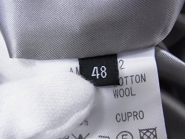 実際に弊社で買取させて頂いたato/アトウ ピンチェック柄ジップジャケット グレー/48の画像 3枚目