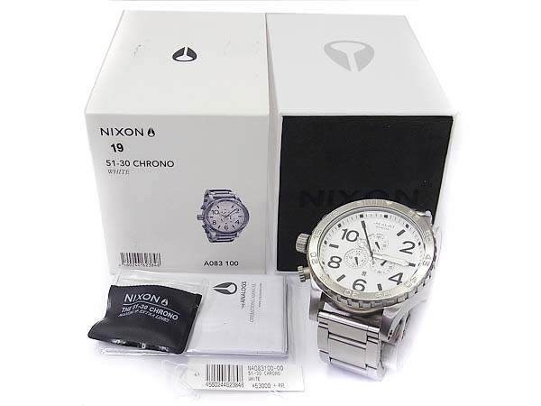 実際に弊社で買取させて頂いたNIXON[5.3万↑]51-30 CHRONO クロノグラフ 腕時計 A083-100の画像 6枚目